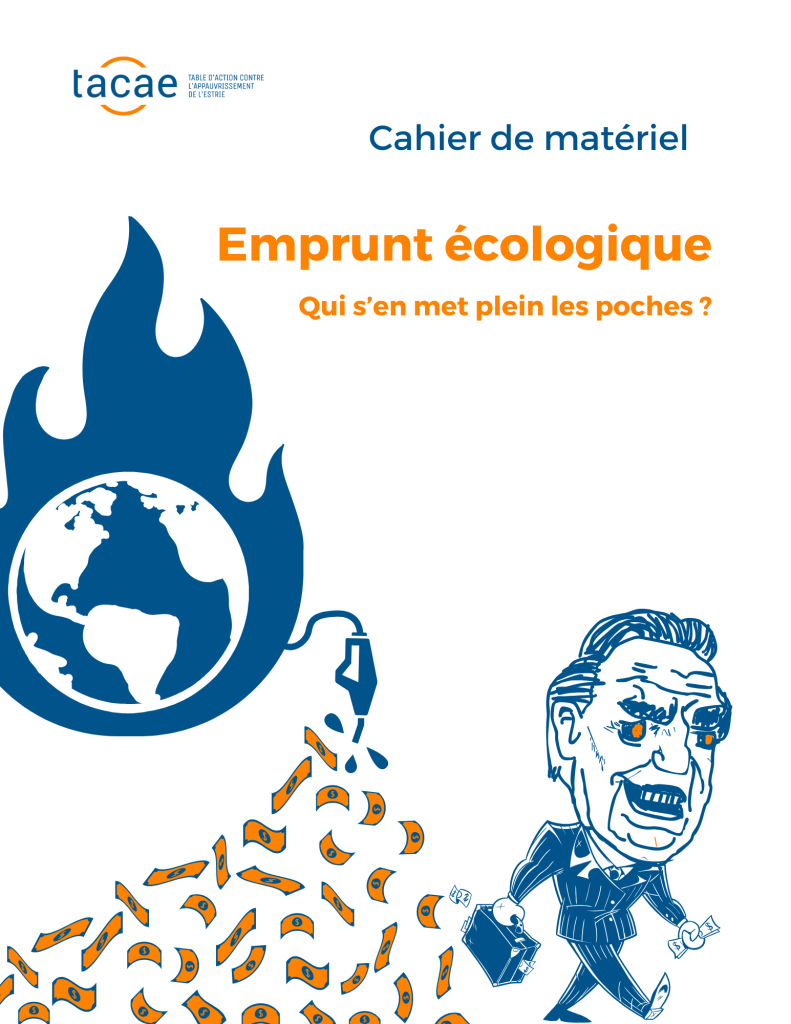 Page couverture du cahier de matériel de l'atelier sur la justice climatique et sociale